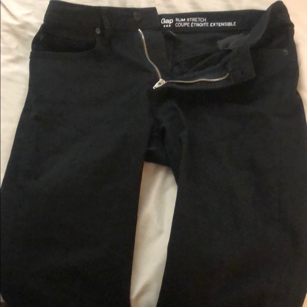 Gap slim stretch black jeans